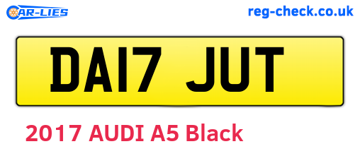 DA17JUT are the vehicle registration plates.
