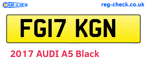 FG17KGN are the vehicle registration plates.