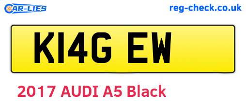 K14GEW are the vehicle registration plates.