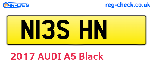N13SHN are the vehicle registration plates.