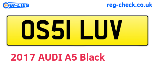 OS51LUV are the vehicle registration plates.