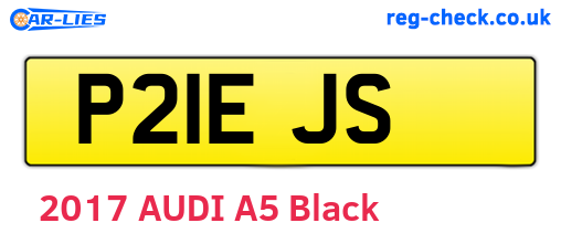 P21EJS are the vehicle registration plates.