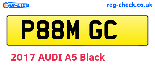 P88MGC are the vehicle registration plates.