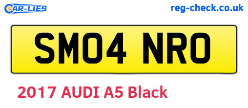 SM04NRO are the vehicle registration plates.