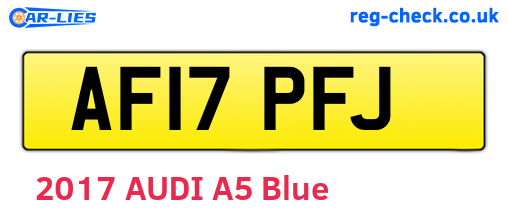 AF17PFJ are the vehicle registration plates.