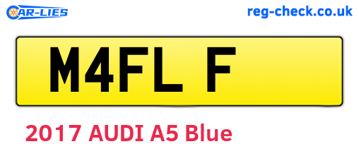M4FLF are the vehicle registration plates.