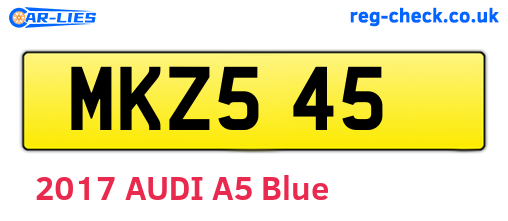 MKZ545 are the vehicle registration plates.