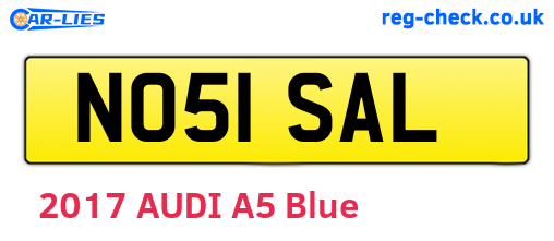 NO51SAL are the vehicle registration plates.