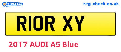 R10RXY are the vehicle registration plates.