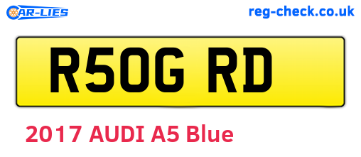 R50GRD are the vehicle registration plates.