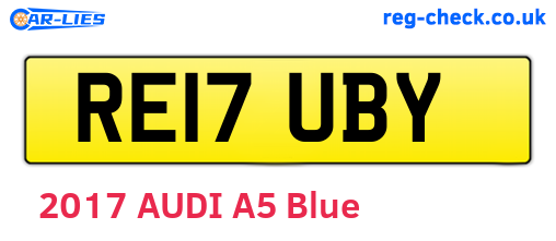 RE17UBY are the vehicle registration plates.
