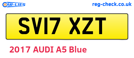 SV17XZT are the vehicle registration plates.