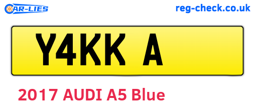 Y4KKA are the vehicle registration plates.