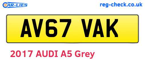 AV67VAK are the vehicle registration plates.