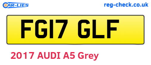 FG17GLF are the vehicle registration plates.