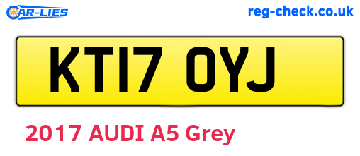 KT17OYJ are the vehicle registration plates.