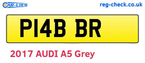 P14BBR are the vehicle registration plates.