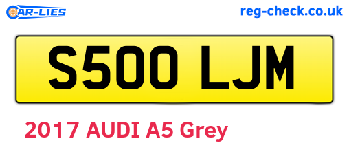 S500LJM are the vehicle registration plates.