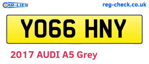 YO66HNY are the vehicle registration plates.