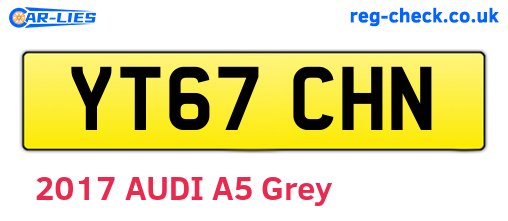 YT67CHN are the vehicle registration plates.