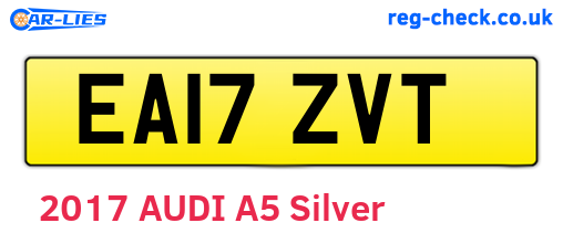 EA17ZVT are the vehicle registration plates.