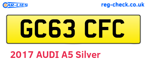 GC63CFC are the vehicle registration plates.