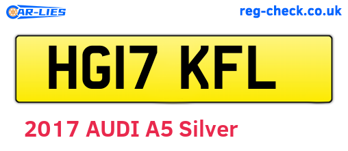 HG17KFL are the vehicle registration plates.