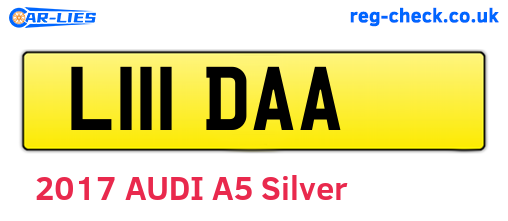 L111DAA are the vehicle registration plates.