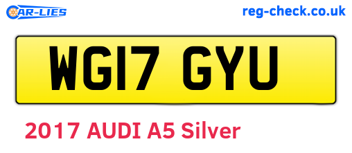 WG17GYU are the vehicle registration plates.