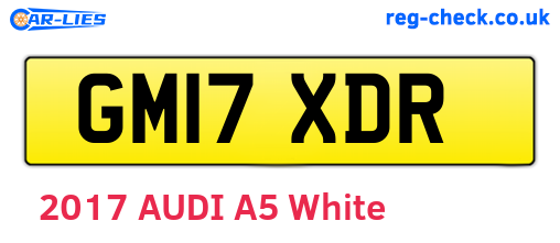 GM17XDR are the vehicle registration plates.