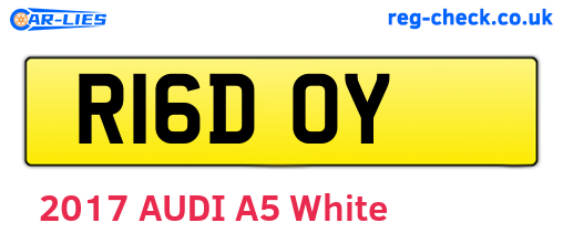 R16DOY are the vehicle registration plates.