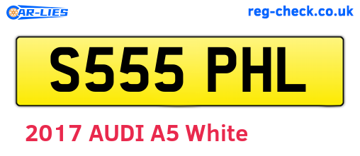 S555PHL are the vehicle registration plates.