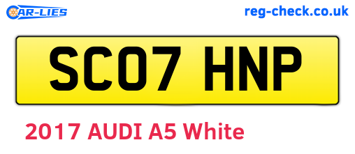 SC07HNP are the vehicle registration plates.