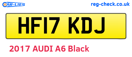 HF17KDJ are the vehicle registration plates.