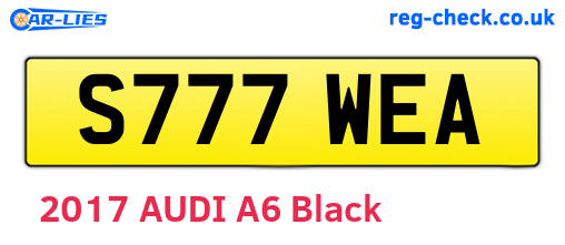 S777WEA are the vehicle registration plates.