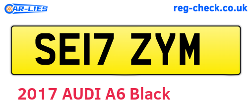 SE17ZYM are the vehicle registration plates.