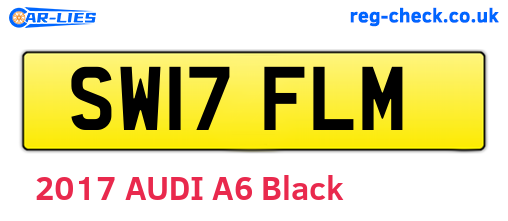 SW17FLM are the vehicle registration plates.