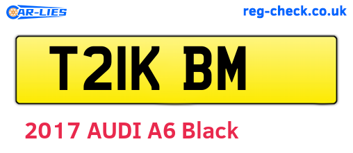 T21KBM are the vehicle registration plates.