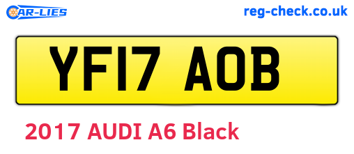 YF17AOB are the vehicle registration plates.