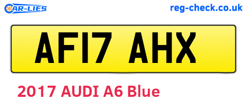AF17AHX are the vehicle registration plates.