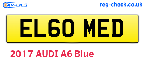 EL60MED are the vehicle registration plates.