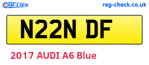 N22NDF are the vehicle registration plates.
