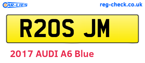 R20SJM are the vehicle registration plates.