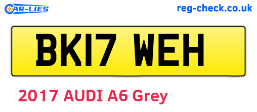 BK17WEH are the vehicle registration plates.