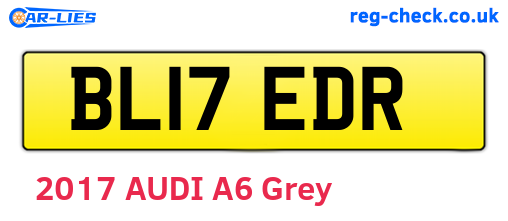 BL17EDR are the vehicle registration plates.