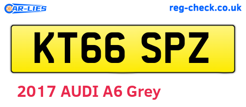 KT66SPZ are the vehicle registration plates.