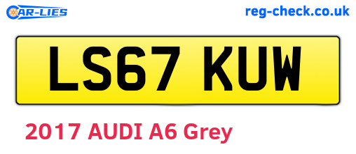 LS67KUW are the vehicle registration plates.
