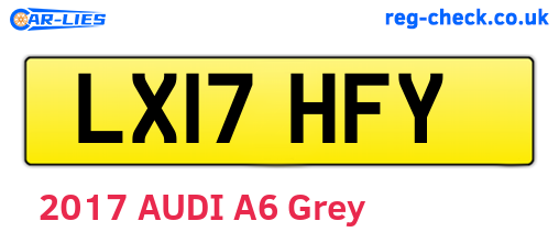 LX17HFY are the vehicle registration plates.