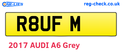 R8UFM are the vehicle registration plates.