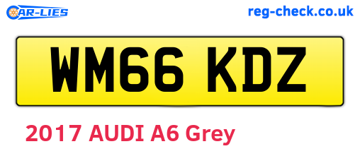 WM66KDZ are the vehicle registration plates.